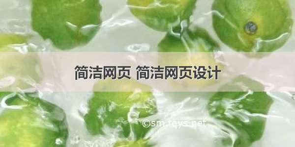 简洁网页 简洁网页设计