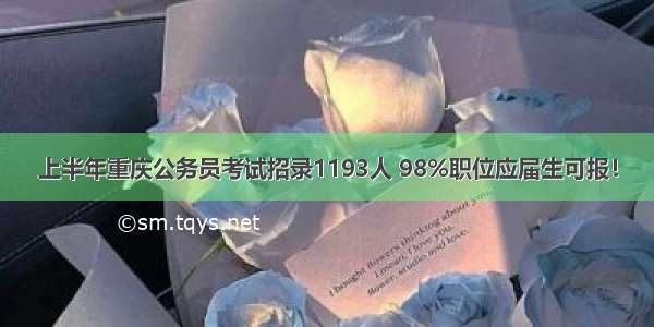 上半年重庆公务员考试招录1193人 98%职位应届生可报！