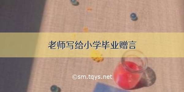 老师写给小学毕业赠言