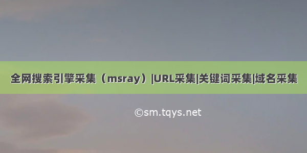 全网搜索引擎采集（msray）|URL采集|关键词采集|域名采集