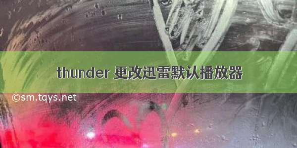 thunder 更改迅雷默认播放器