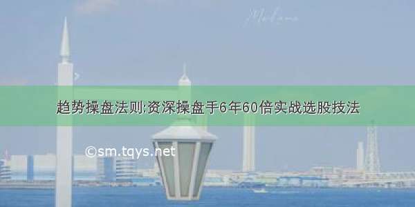 趋势操盘法则:资深操盘手6年60倍实战选股技法