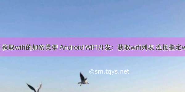 android 获取wifi的加密类型 Android WIFI开发：获取wifi列表 连接指定wifi 获取