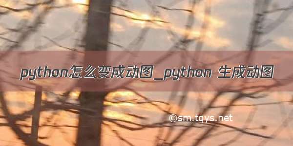 python怎么变成动图_python 生成动图