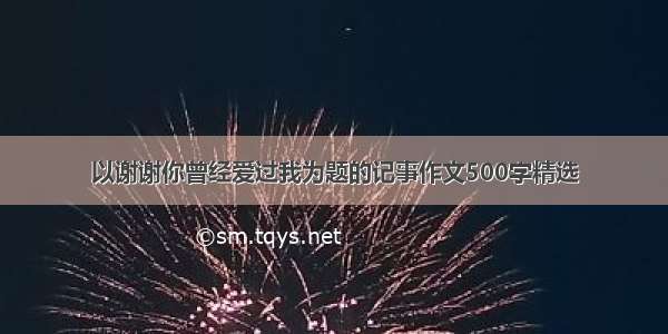 以谢谢你曾经爱过我为题的记事作文500字精选