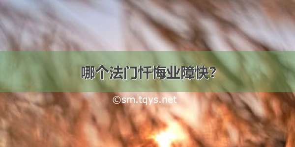 哪个法门忏悔业障快？