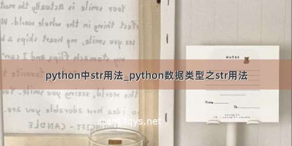 python中str用法_python数据类型之str用法