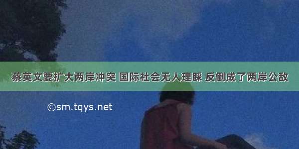 蔡英文要扩大两岸冲突 国际社会无人理睬 反倒成了两岸公敌