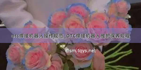 otc焊接机器人操作规范_OTC焊接机器人维护保养规程