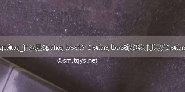 boot入门思想 spring_什么是Spring boot？Spring Boot快速入门以及Spring Boot实例教程