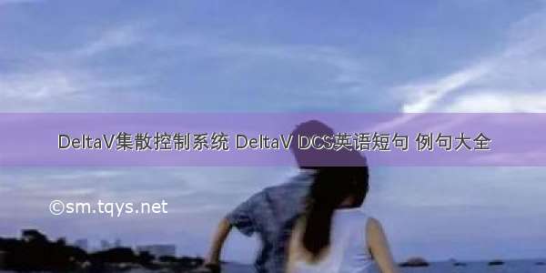 DeltaV集散控制系统 DeltaV DCS英语短句 例句大全