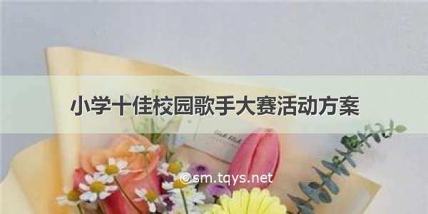 小学十佳校园歌手大赛活动方案