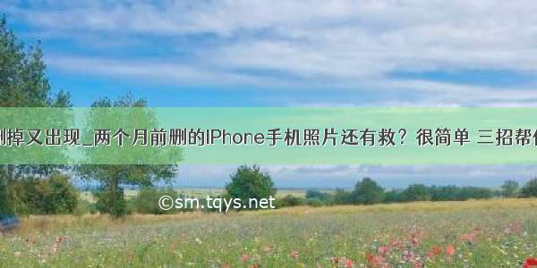 iphone照片删掉又出现_两个月前删的IPhone手机照片还有救？很简单 三招帮你轻松恢复...