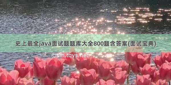 史上最全java面试题题库大全800题含答案(面试宝典)