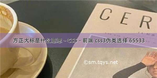 方正大标是什么意思 – CSS – 前端 css3伪类选择 65533