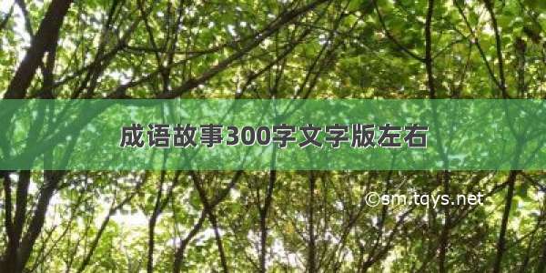 成语故事300字文字版左右