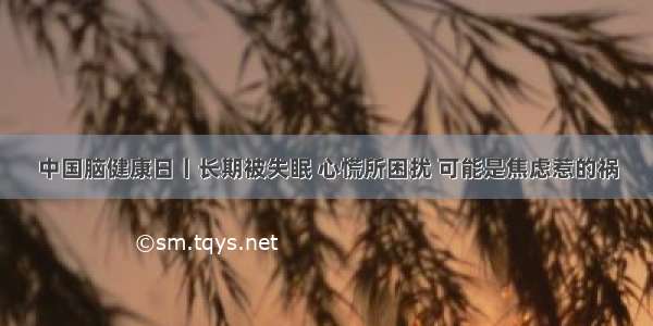 中国脑健康日丨长期被失眠 心慌所困扰 可能是焦虑惹的祸