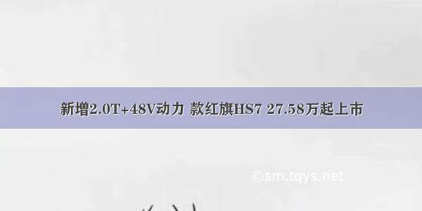 新增2.0T+48V动力 款红旗HS7 27.58万起上市