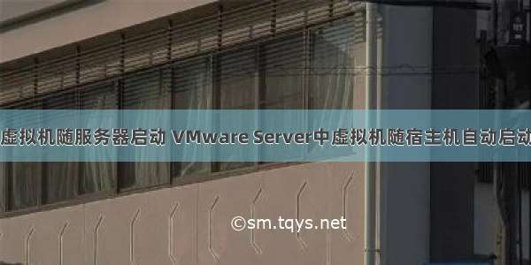 虚拟机随服务器启动 VMware Server中虚拟机随宿主机自动启动