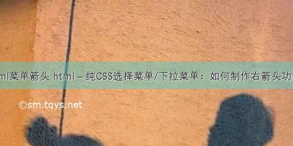 html菜单箭头 html – 纯CSS选择菜单/下拉菜单：如何制作右箭头功能？