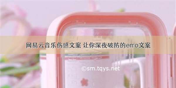 网易云音乐伤感文案 让你深夜破防的emo文案