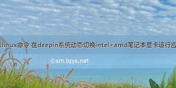 amd显卡linux命令 在deepin系统动态切换intel+amd笔记本显卡运行应用的方法