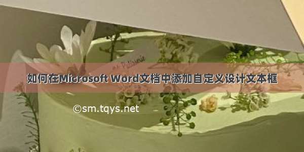 如何在Microsoft Word文档中添加自定义设计文本框