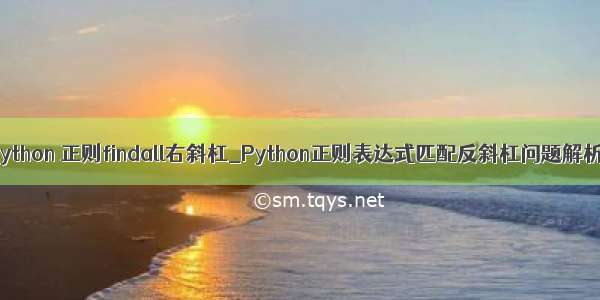 python 正则findall右斜杠_Python正则表达式匹配反斜杠问题解析