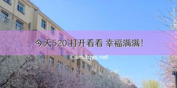 今天520 打开看看 幸福满满！