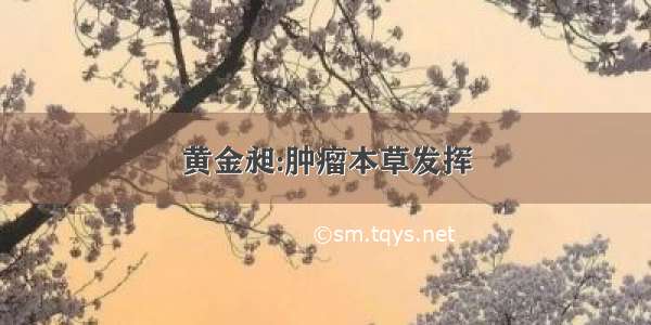 黄金昶:肿瘤本草发挥