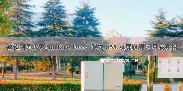 微软副总裁秀 Surface Duo：骁龙 855 双屏旗舰 8 月底亮相