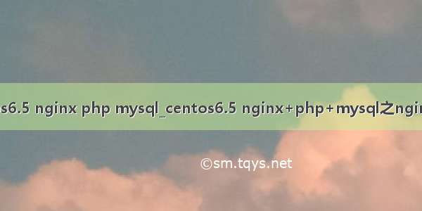 centos6.5 nginx php mysql_centos6.5 nginx+php+mysql之nginx安装