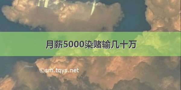 月薪5000染赌输几十万