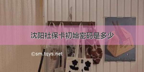 沈阳社保卡初始密码是多少