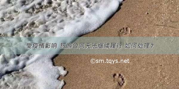 受疫情影响 旅游合同无法继续履行 如何处理？