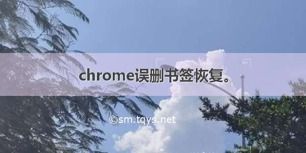 chrome误删书签恢复。