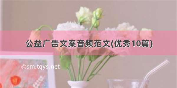 公益广告文案音频范文(优秀10篇)