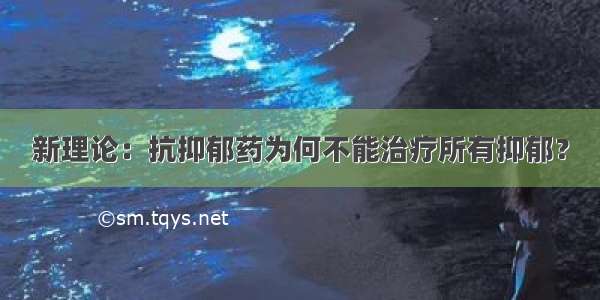 新理论：抗抑郁药为何不能治疗所有抑郁？