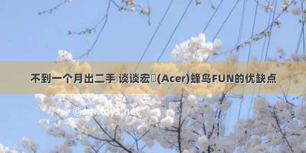 不到一个月出二手 谈谈宏碁(Acer)蜂鸟FUN的优缺点