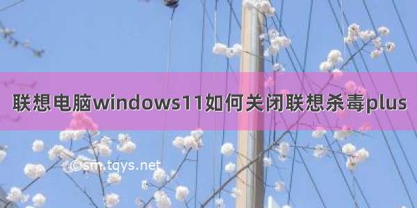 联想电脑windows11如何关闭联想杀毒plus