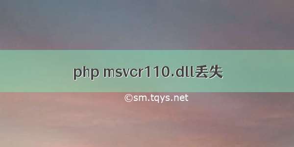 php msvcr110.dll丢失