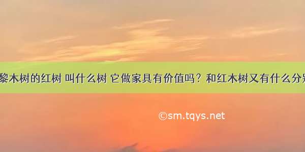 有一种叫红黎木树的红树 叫什么树 它做家具有价值吗？和红木树又有什么分别与对比吗？