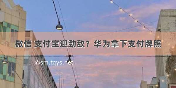 微信 支付宝迎劲敌？华为拿下支付牌照