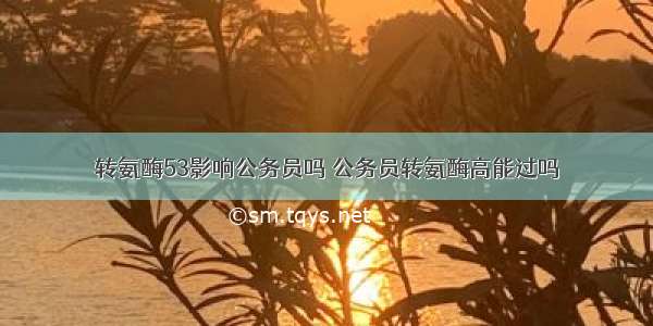 转氨酶53影响公务员吗 公务员转氨酶高能过吗