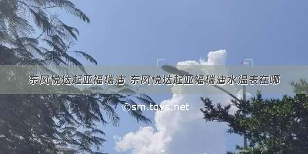 东风悦达起亚福瑞迪 东风悦达起亚福瑞迪水温表在哪