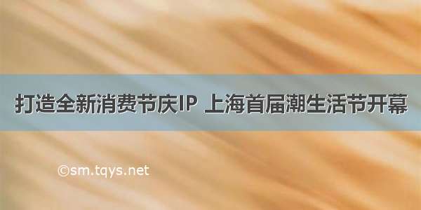 打造全新消费节庆IP 上海首届潮生活节开幕
