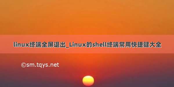 linux终端全屏退出_Linux的shell终端常用快捷键大全