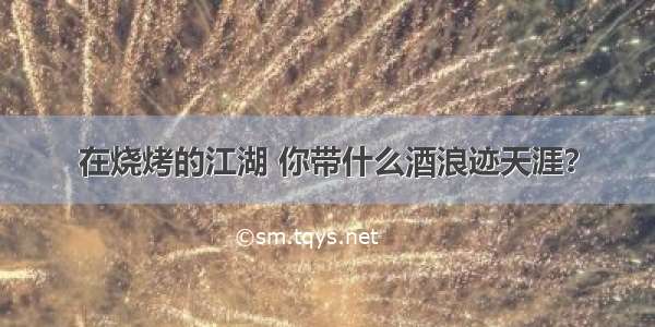 在烧烤的江湖 你带什么酒浪迹天涯？