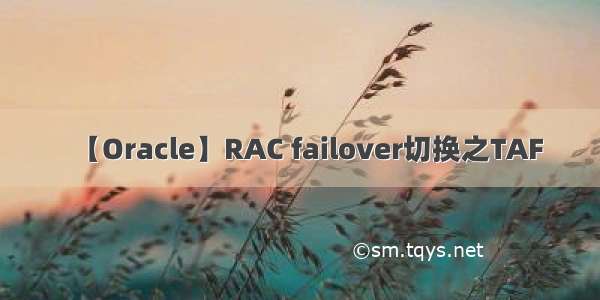 【Oracle】RAC failover切换之TAF