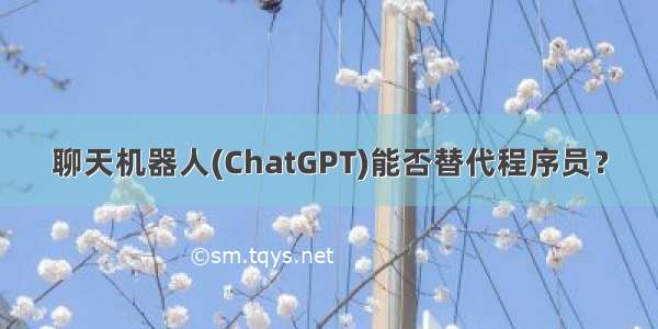 聊天机器人(ChatGPT)能否替代程序员？